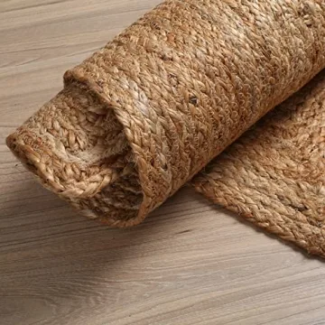 Eco-Friendly Jute Braided Rug for Home Decor - 2'x3'