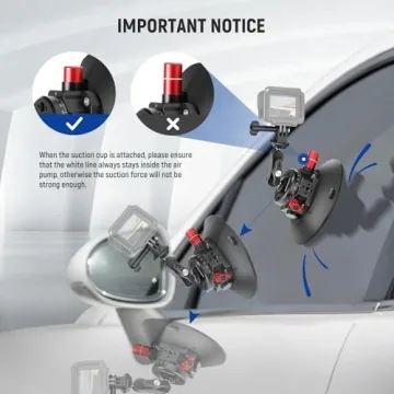 Essential NEEWER 6" Suction Cup Mount for Action Cameras