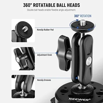 Essential NEEWER 6" Suction Cup Mount for Action Cameras