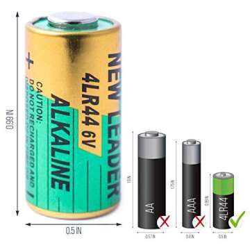 GoodBoy Bark Collar Batteries 5-Pack 6V Alkaline Battery 4LR44 (Also Known as PX28A, A544, K28A, V34...