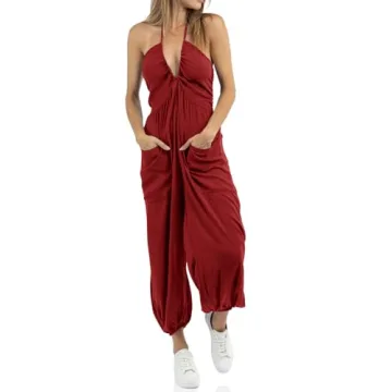 Stylish Cicy Bell Women's Sexy Halter Jumpsuits