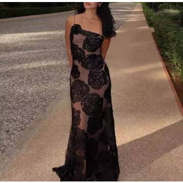 Elegant YISHATIER One Shoulder Maxi Dress For All Occasions