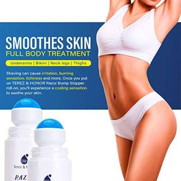 Razor Bump and Ingrown Hairs Serum - After Shave Solution Roll-On for Ingrown Hairs, Razor Burns and Razor Bumps for Men and Women (100g)