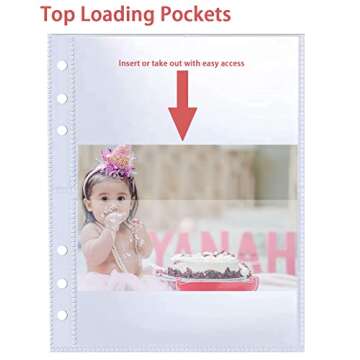 30 Pack 120 Pockets 3.5x5” Photocard Sleeves for 6 Ring A5 Binder, Ultra-Clear Photo Sleeves, Double-Sided 2 Pocket Photo Pages, Top Loading Photo Sheet Protector for Photos, Postcards, Seed Packets