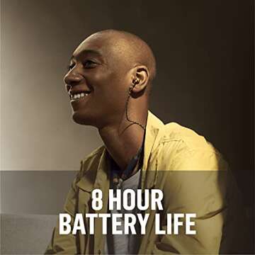 House of Marley Smile Jamaica Wireless: Wireless Neckband Earphones with Microphone, Bluetooth Connectivity, 8 Hours of Playtime, and Sustainable Materials (Black)