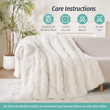 Wemore Faux Fur Weighted Blanket for Cozy Comfort