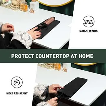 ZAXOP Resistant Silicone Mat Pouch for Flat Iron, Curling Iron,Hot Hair Tools (Black)