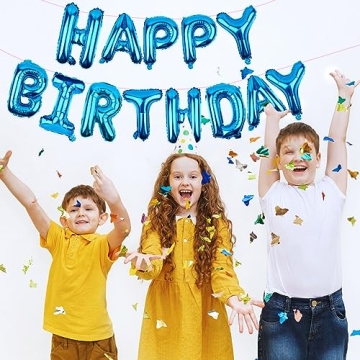 Happy Birthday Balloons Banner 16 Inch Foil Party Decor