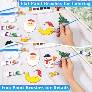 50 Pcs Small Paint Brushes Bulk Set for All Art Projects