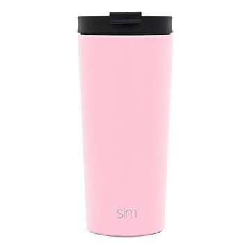 Simple Modern Insulated Tumbler with Lid and Straw - Classic 20oz Blush Travel Mug