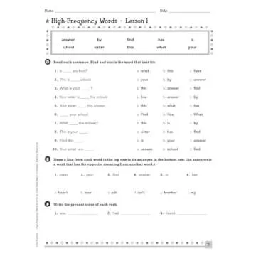 Extra Practice for Struggling Readers: High-Frequency Words: Motivating Practice Packets That Help Intermediate Students Master 240 Essential Words They Need to Know to Succeed in Reading and Writing