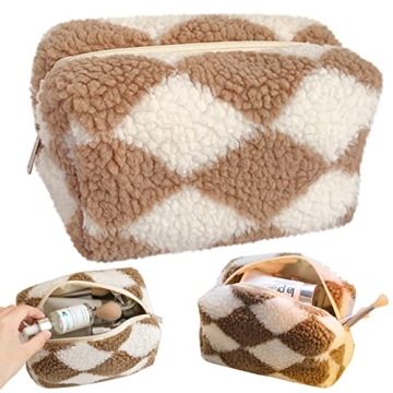 Cessfle Terry Cloth Small Makeup Bag for Travel & Gifts