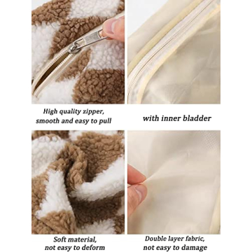 Cessfle Terry Cloth Small Makeup Bag for Travel & Gifts