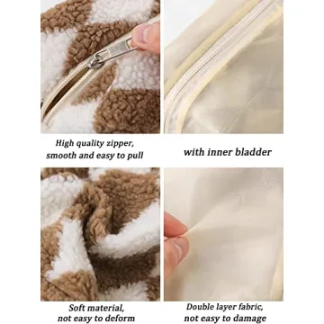 Cessfle Terry Cloth Small Makeup Bag for Travel & Gifts