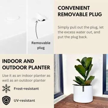 Fox & Fern 18.7 Inch Extra Large Planter - Stylish & Durable
