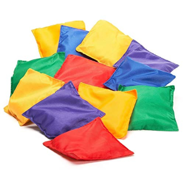 PREXTEX 16 Pack Durable Nylon Bean Bags for Kids Fun