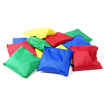 PREXTEX 16 Pack Durable Nylon Bean Bags for Kids Fun