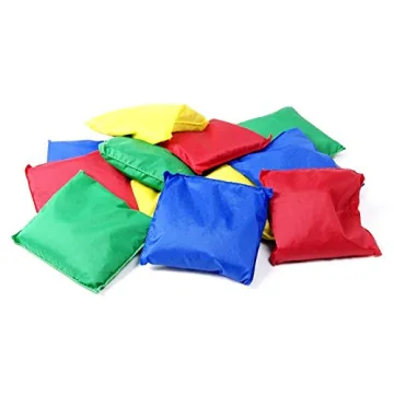 PREXTEX 16 Pack Durable Nylon Bean Bags for Kids Fun