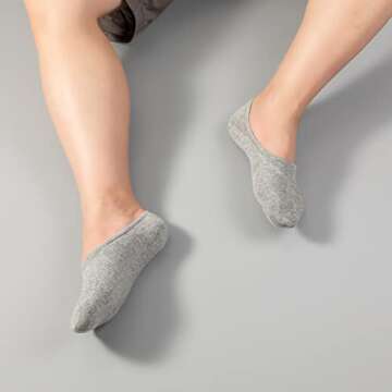 IDEGG No Show Socks Womens and Men Low Cut Ankle Short Anti-slid Athletic Running Novelty Casual Inv...