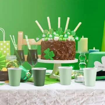 AimFun 100 Sage Green Disposable 9oz Paper Cups