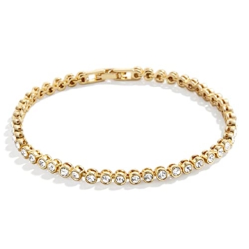 14K Gold Tennis Bracelet with Sparkling Zirconia