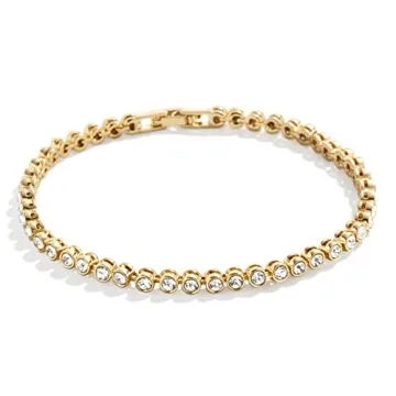 14K Gold Tennis Bracelet with Sparkling Zirconia