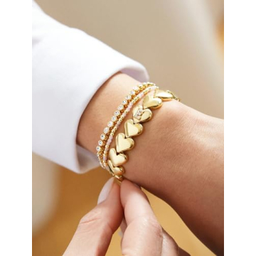 14K Gold Tennis Bracelet with Sparkling Zirconia