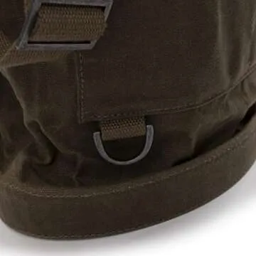 Barebones Foraging Bag - Gardening Bag for Harvesting Plants And Fruit Picking - Small Waxed Canvas Tote With Convertible Straps - Water-resistant Garden Tote (Dark Khaki)