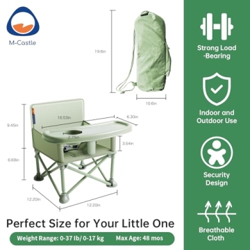 M-Castle Portable Travel Booster Seat for Toddlers