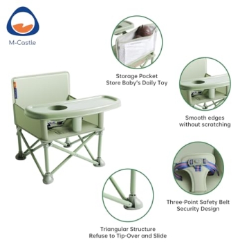 M-Castle Portable Travel Booster Seat for Toddlers