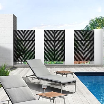 Outdoor Privacy Screen 72" High, Freestanding Panel