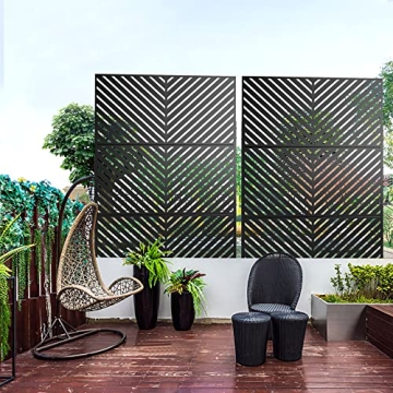 Outdoor Privacy Screen 72" High, Freestanding Panel