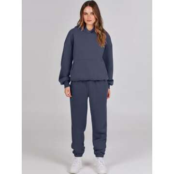 Trendy ANRABESS Women’s Oversized Hoodie Jogger Set