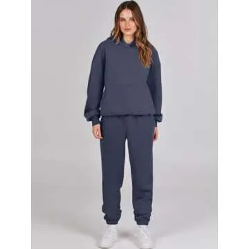 Trendy ANRABESS Women’s Oversized Hoodie Jogger Set