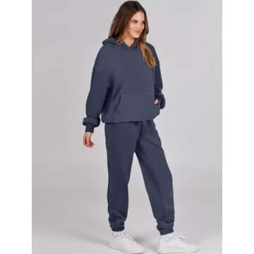 Trendy ANRABESS Women’s Oversized Hoodie Jogger Set
