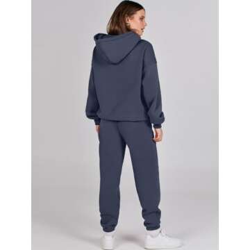 Trendy ANRABESS Women’s Oversized Hoodie Jogger Set