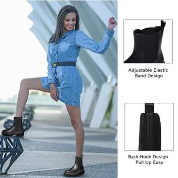 Athlefit Women's Waterproof Chelsea Ankle Boots for Everyday Style