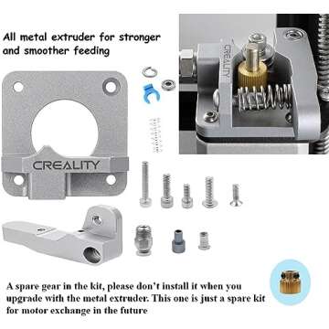 Official 3D Printer Ender 3 Pro with 32bits Mainboard Build Surface Plate and UL Certified Power Supply 200g Filament, Bundles with Upgrade Tempered Glass Bed and Metal Extruder