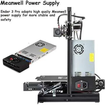 Official 3D Printer Ender 3 Pro with 32bits Mainboard Build Surface Plate and UL Certified Power Supply 200g Filament, Bundles with Upgrade Tempered Glass Bed and Metal Extruder