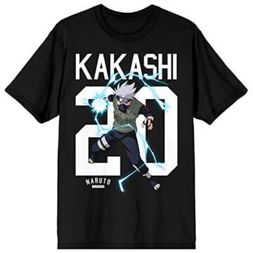 Naruto Kakashi Anime Cartoon Character Graphic Tee for Men