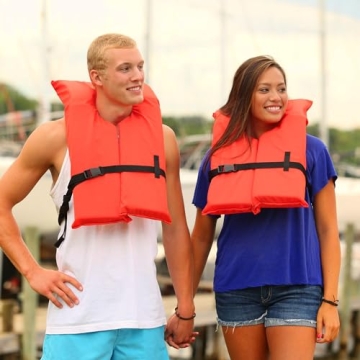 Kent Clear Storage Bag with 4 Type II Life Jackets