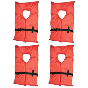 Kent Clear Storage Bag with 4 Type II Life Jackets