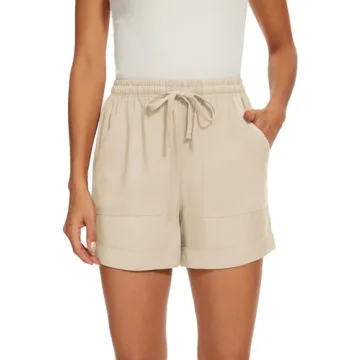 SMENG Women Shorts Lightweight Lyocell for Summer Style