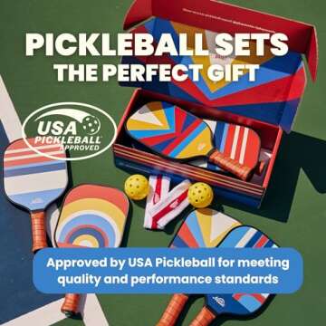 Nettie Pickleball Paddles Set of 4, USAPA Approved T700 Thermoformed Carbon Fiber Pickleball Racket ...