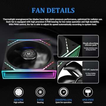 Thermalright Frozen Infinity 360 Black Liquid CPU Cooler,Triple PWM Fans with 2000RPM,Desktop CPU Aio Cooler,for AM4/AM5&Intel LGA1150/1151/1200/2011/1700/1851,Infinity Mirror PC CPU Water Cooler