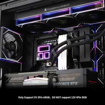 Thermalright Frozen Infinity 360 Black Liquid CPU Cooler,Triple PWM Fans with 2000RPM,Desktop CPU Aio Cooler,for AM4/AM5&Intel LGA1150/1151/1200/2011/1700/1851,Infinity Mirror PC CPU Water Cooler