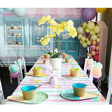 Lawei Colorful Ice Cream Bowl Set with Spoons - 24 Pack