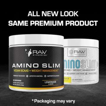 Amino Slim - Slimming BCAA Weight Loss Drink for Women, Vegan Amino Acids & L-Glutamine Powder for P...