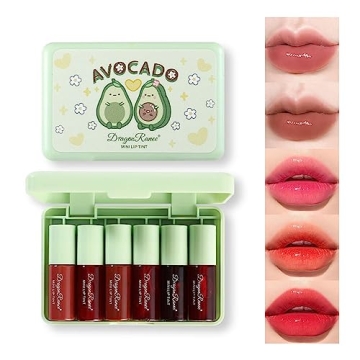 6 Colors Lip Tint Stain Set,Korean Velvet Water Lip Tint,Natural Lip and Cheek Tint, Long lasting No...