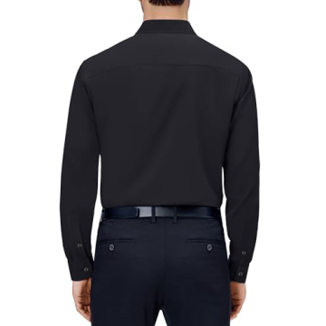 Men's 4-Way Stretch Dress Shirt in Black